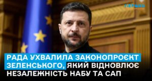 Рада ухвалила законопроєкт Зеленського, який відновлює незалежність НАБУ та САП