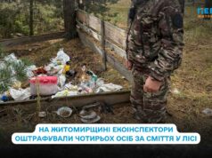 Екоінспектори Поліського округу оштрафували чотирьох порушників за засмічення лісу відходами