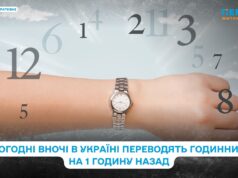 Сьогодні вночі в Україні переводять годинники на 1 годину назад