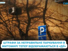 Штрафи за неправильне паркування в Житомирі тепер відображаються в «Дії»