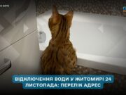 Частина Житомира 24 листопада залишиться без води через аварійні та ремонтні роботи