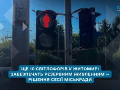 У Житомирі збільшать кількість світлофорів, які працюватимуть під час вимкнень світла