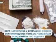 Збут наркотиків у виправній колонії Житомирщини: п’ятьом чоловікам повідомили про підозру
