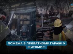 У Житомирі рятувальники ліквідували пожежу в приватному гаражі