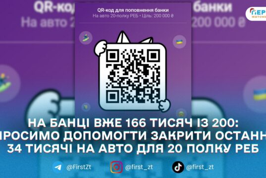 Після трагічних нічних обстрілів Житомирщини: на авто для 20 полку РЕБ бракує 34 тисячі — допоможіть закрити збір до Нового року, щоб допомогти Героям