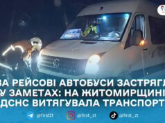 На Житомирщині рятувальники за добу п’ять разів допомагали водіям через негоду