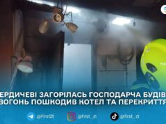 У Бердичеві рятувальники ліквідували пожежу в господарчій будівлі