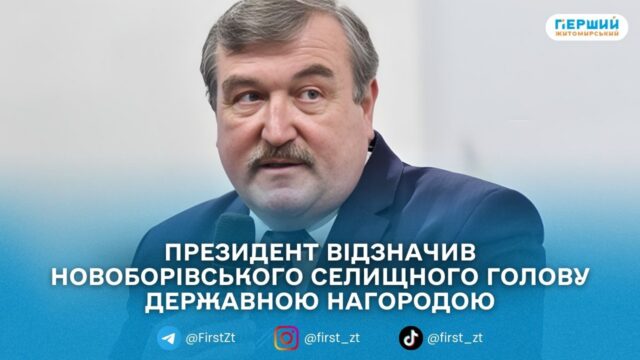 Орденом «За заслуги» ІІ ступеня нагородили Новоборівського селищного голову