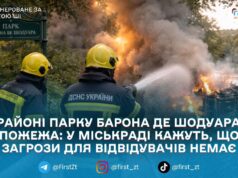 Поблизу парку Барона де Шодуара сталася пожежа на приватній території