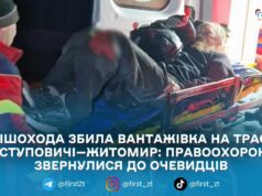 У передмісті Житомира вантажівка збила пішохода: поліція встановлює особу потерпілого