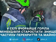 Пожежа у старостаті на Бердичівщині: вогонь пішов у перекриття та покрівлю