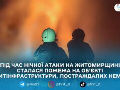 На Житомирщині після нічної атаки РФ загорівся об’єкт критичної інфраструктури: пожежу ліквідували