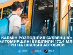Житомирщина отримає 172,4 млн грн на закупівлю шкільних автобусів