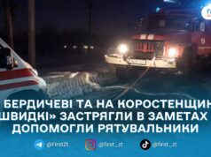 На Житомирщині рятувальники двічі буксирували «швидкі», що застрягли у снігових заметах
