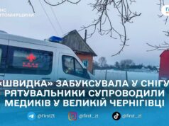 На Коростенщині рятувальники допомогли «швидкій» дістатися до пацієнта в засніженому селі