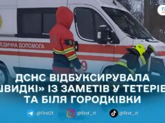 Через негоду рятувальники двічі допомагали «швидким» на Житомирщині: авто застрягали у заметах