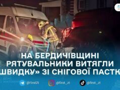 У селі Забара на Бердичівщині рятувальники витягли «швидку» зі снігового замету