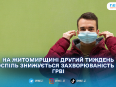 На Житомирщині другий тиждень поспіль знижується захворюваність на ГРВІ