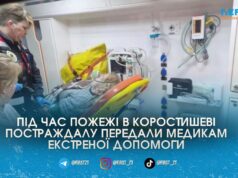 У Коростишеві з палаючого будинку винесли літню жінку: її шукали в густому диму