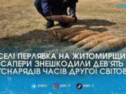 У Житомирському районі сапери ДСНС знищили дев’ять снарядів часів Другої світової війни