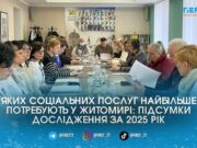 У Житомирі презентували результати дослідження соціальних потреб громади за 2025 рік