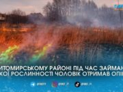 Під час пожежі сухої трави в Туровці травмувався 60-річний чоловік
