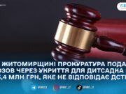 Прокуратура вимагає понад 4 млн грн за неякісне модульне укриття для дитсадка на Житомирщині