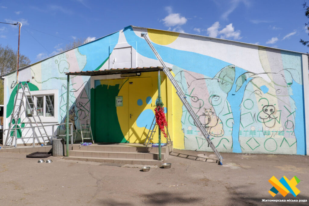 У Житомирі волонтери перетворюють стіни Центру захисту тварин на...