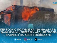 Під Житомиром вщент згорів дах будинку на дві родини