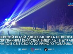 Нічна поїздка напідпитку обернулася смертю для пасажира мотоцикла після падіння у кювет поблизу села Вишпіль