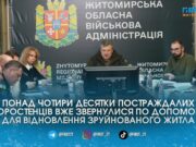 Обласна влада передасть будматеріали з резерву для порятунку зруйнованих російським ударом будинків у Коростені