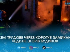 Коротке замикання ледь не знищило обійстя: у селі Трудове вночі палав приватний будинок