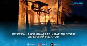 Полум’я на 800 квадратів: під Житомиром вщент згорів відомий дерев’яний ресторан