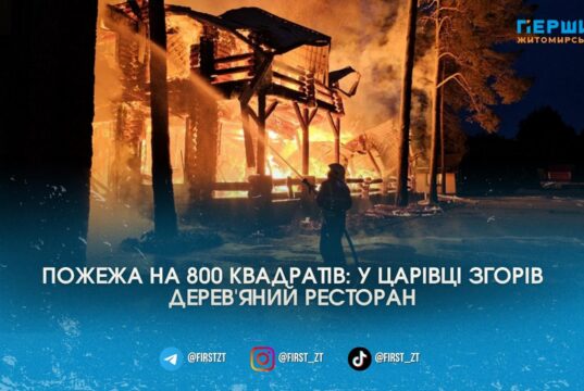 Полум’я на 800 квадратів: під Житомиром вщент згорів відомий дерев’яний ресторан