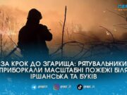 Вогонь зупинили за крок до осель: на Коростенщині рятувальники ледь відбили два села від масштабних пожеж