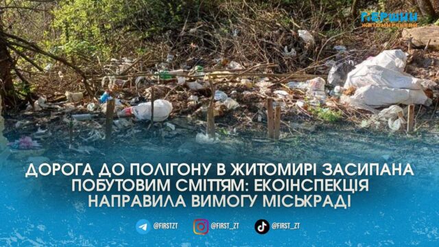 Екоінспектори змушують владу Житомира прибрати стихійні сміттєзвалища по дорозі...