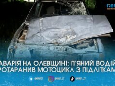 П’яний пенсіонер протаранив мотоцикл з юнаками: на Олевщині 17-річний хлопець потрапив до реанімації