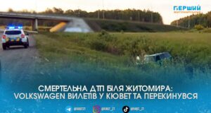 Смертельний кульбіт на трасі Київ-Чоп: під Житомиром Volkswagen вилетів у кювет, водій загинув на місці