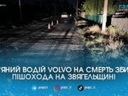 П’яна аварія забрала життя: на Звягельщині водій Volvo на смерть збив пішохода