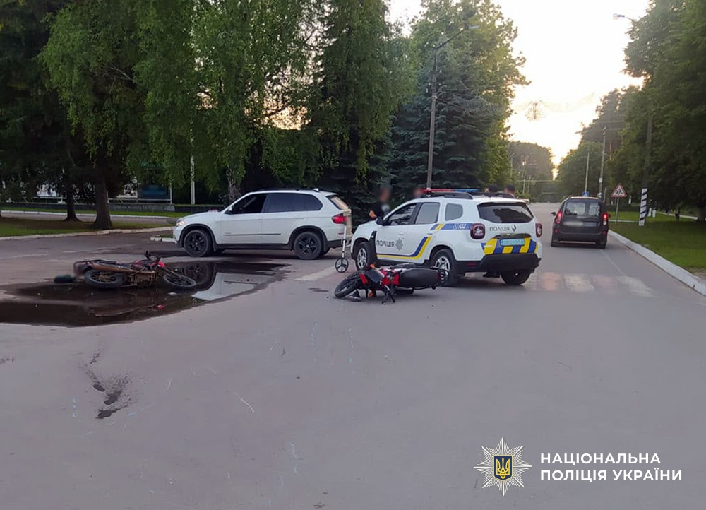 Мотоцикл після ДТП в Іршанську