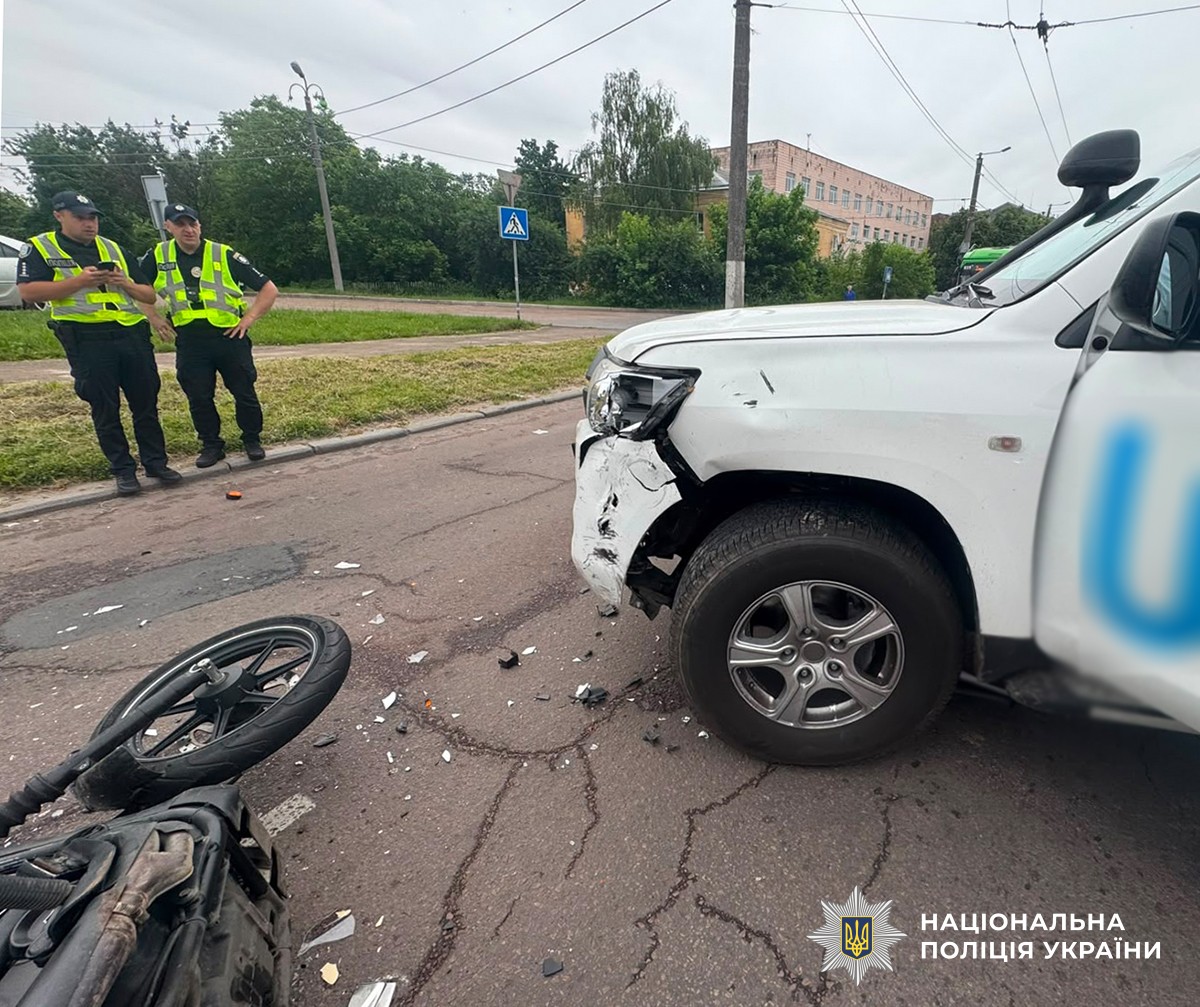 Аварія з мотоциклом у Житомирі