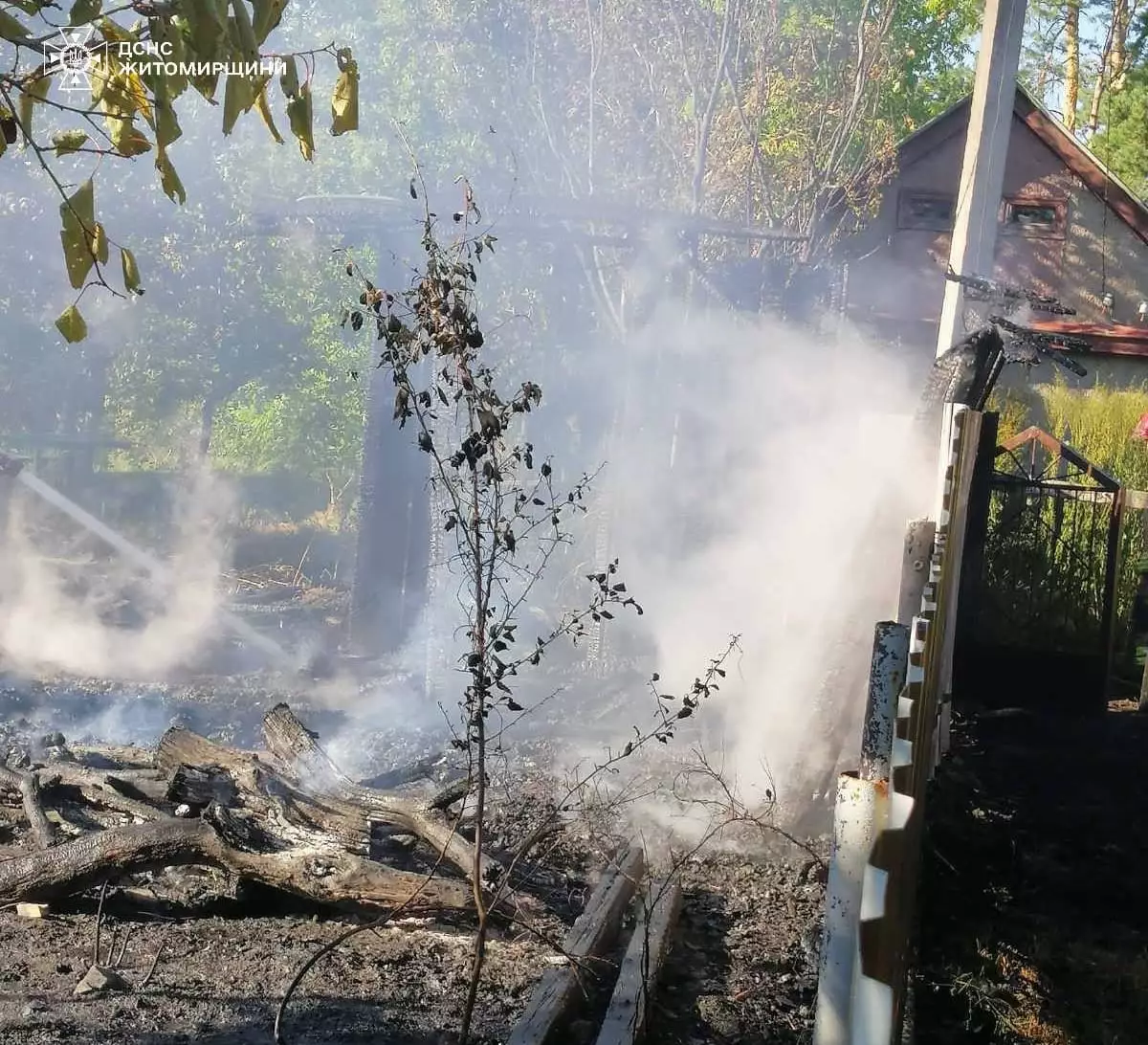 Наслідки пожежі на Житомирщині