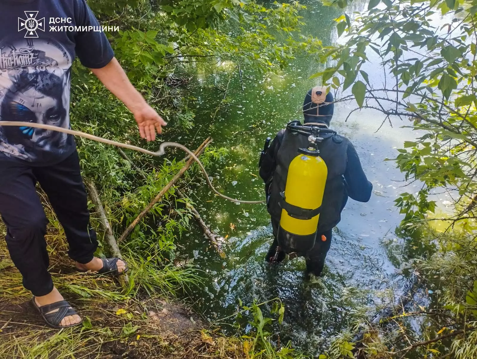 Пошуки чоловіка у ставку на Бердичівщині