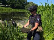 Протитанкову міну часів Другої світової дістали з річки Случ снаряд у водоймі