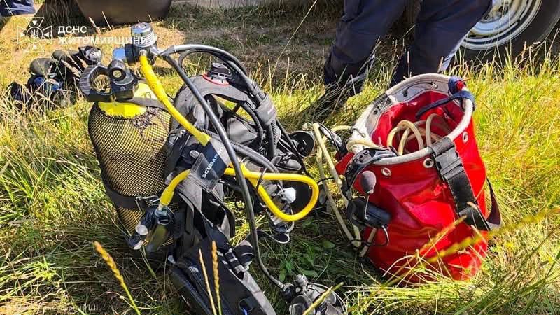 Вилучення боєприпасу з річки Случ