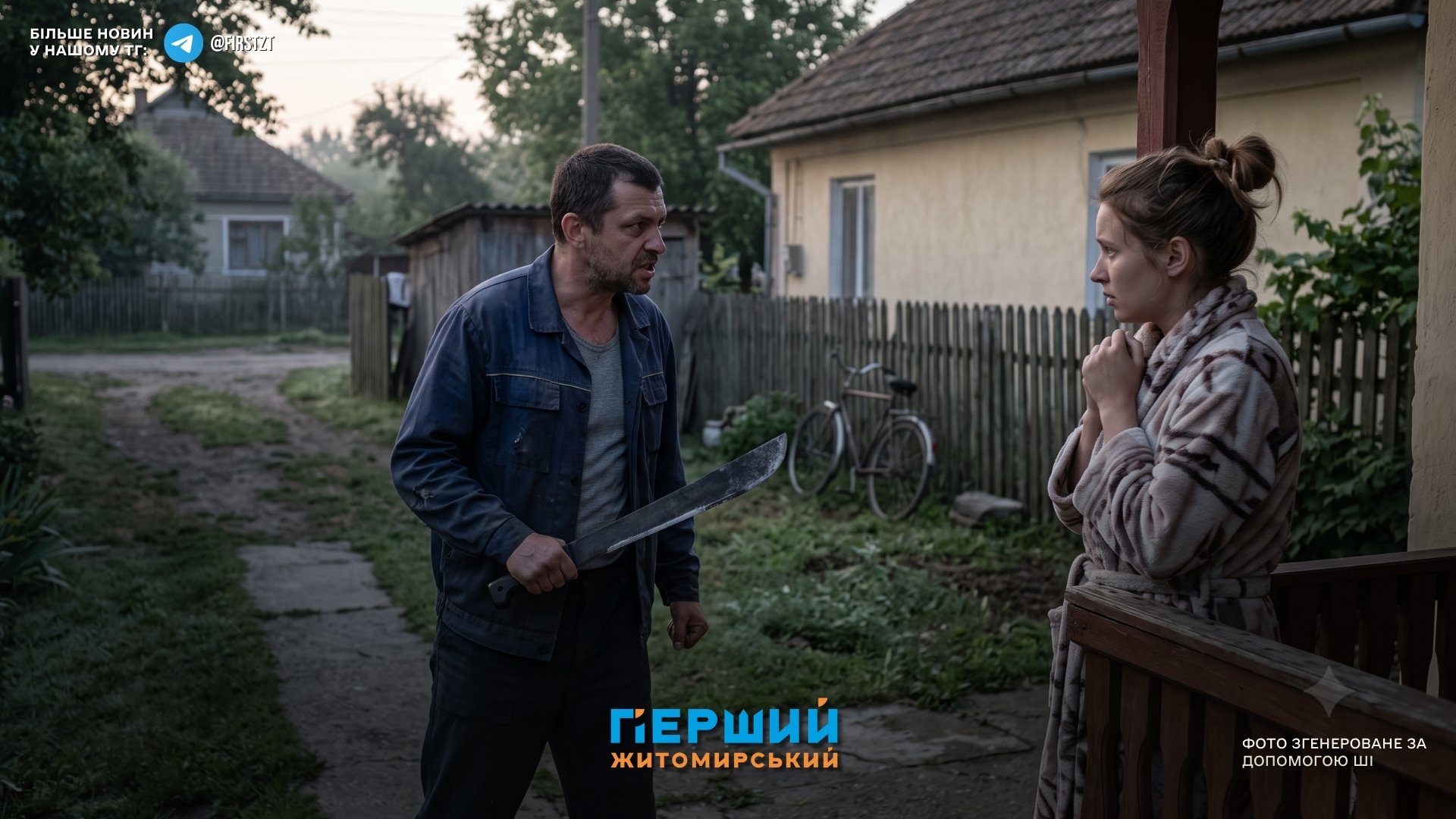 На Коростишівщині чоловік погрожував сусідці мачете: розпочато кримінальне провадження