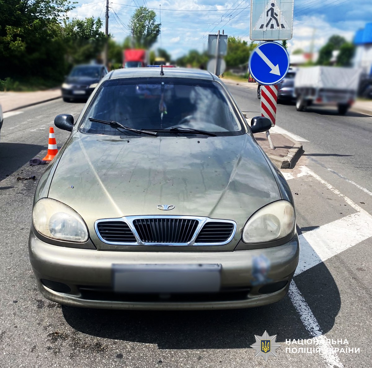 Наїзд на пішохода автомобілем Daewoo Lanos