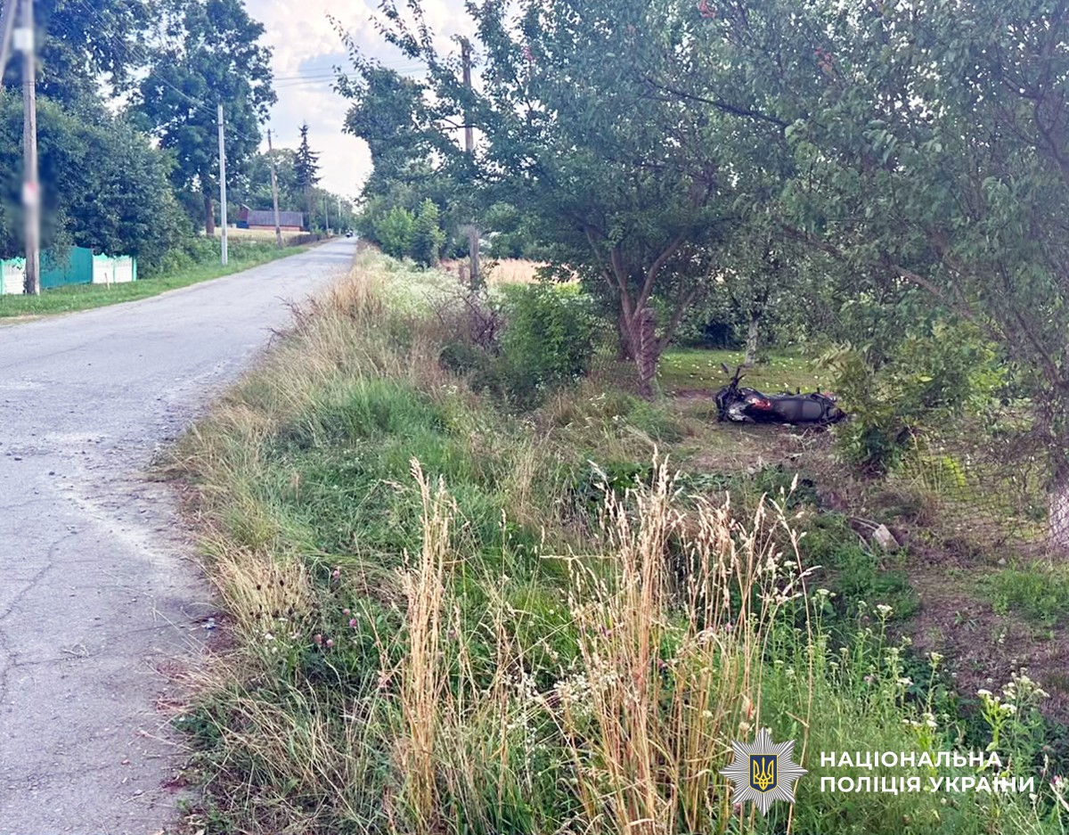 Мотоцикл після ДТП на Звягельщині