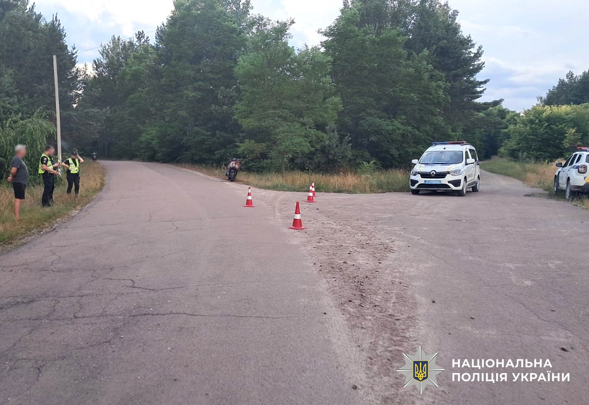 Мотоцикл після ДТП на Коростенщині