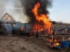 Пожежа в Корнині ледь не лишила без покрівлі людей пожежа у Корнині